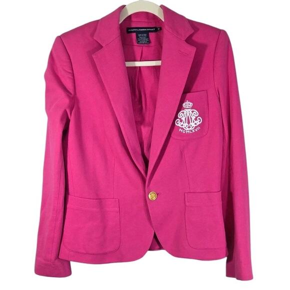 Ralph Lauren Jackets & Blazers - Ralph Lauren Sport VTG Pink Women's Hot Pink Blazer Size 12 MCM